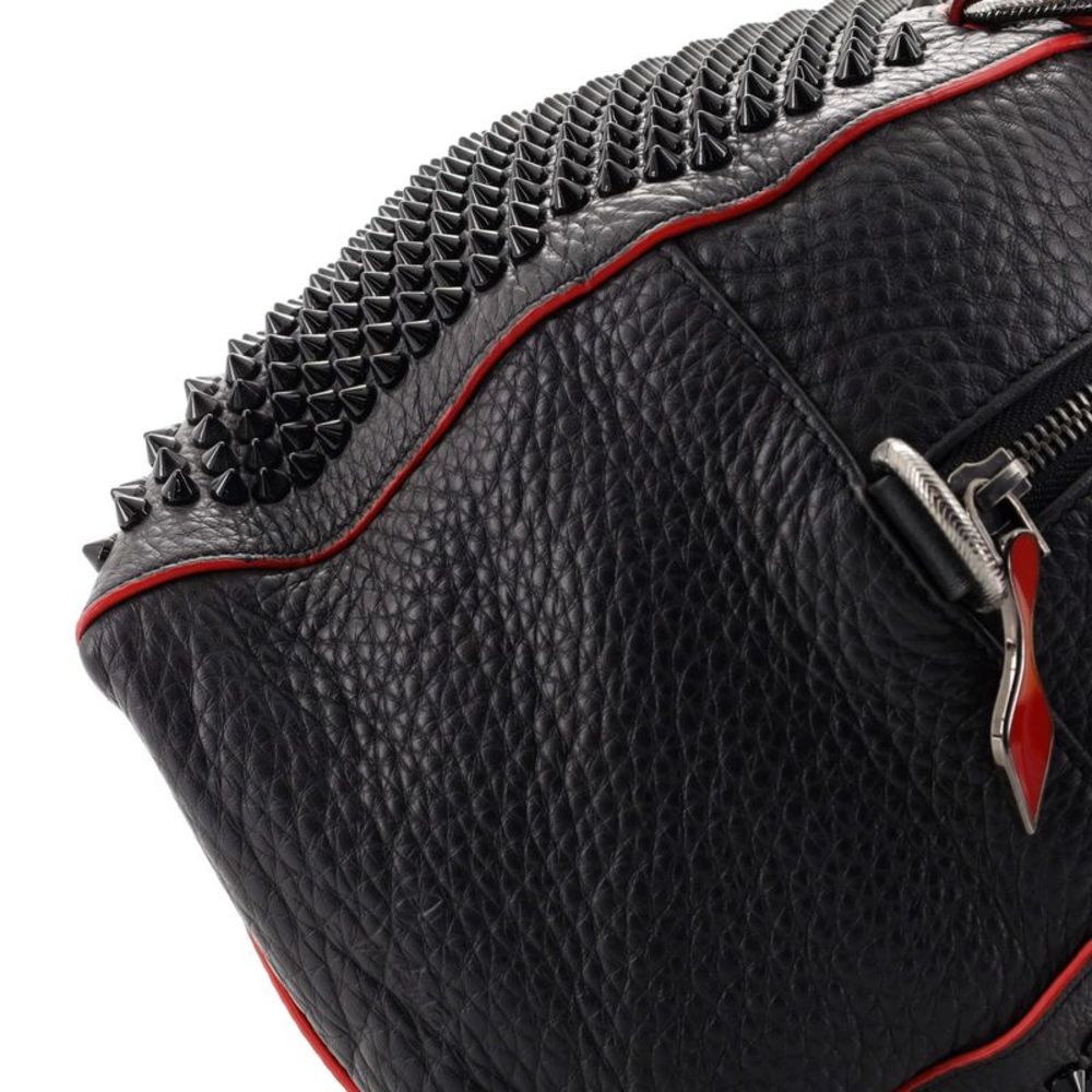 Christian Louboutin Panettone Convertible Satchel Spiked Leather Small Black - Picture 7 of 8